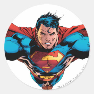 Superman cape vliegen ronde sticker