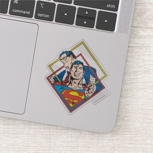 Superman/Clark Kent Sticker (Detail)