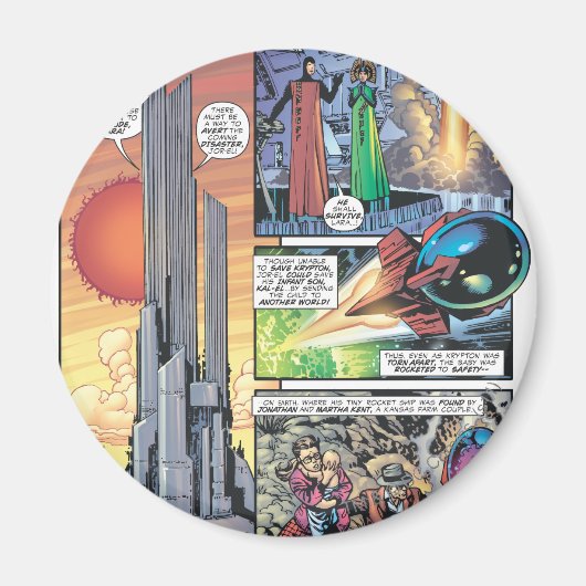 Superman Comic Panel - Clark's Origins Magneet (Voorkant)