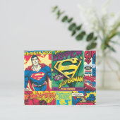 Superman Comic Panels Briefkaart (Staand voorkant)