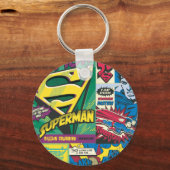 Superman Comic Panels Sleutelhanger (Voorkant)