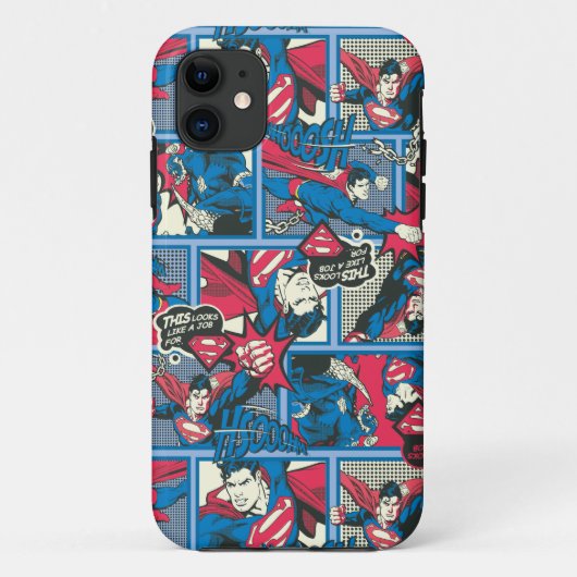 Superman Comic Patroon Case-Mate iPhone Case (Achterkant)