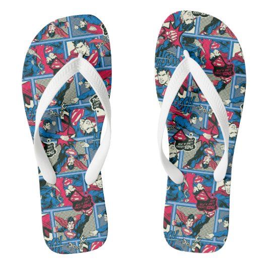 Superman Comic Patroon Teenslippers (Voetbed)