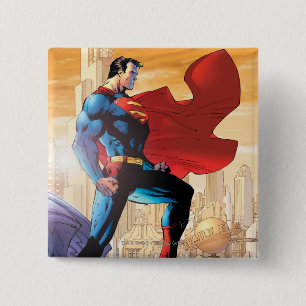 Superman Daily Planet Vierkante Button 5,1 Cm