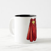 Superman - De Cape Tweekleurige Koffiemok (Voorkant links)