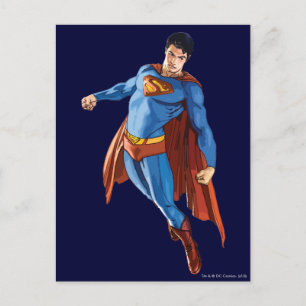 Superman die naar beneden kijkt briefkaart