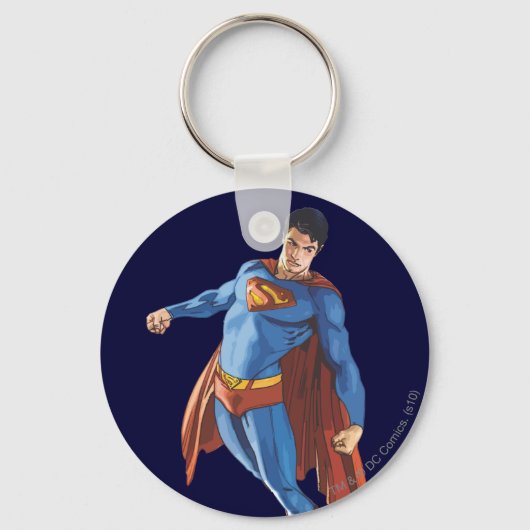 Superman die naar beneden kijkt sleutelhanger (Voorkant)