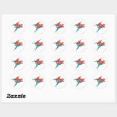Superman Dives links Ronde Sticker (Vel)