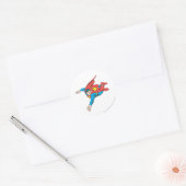 Superman Dives links Ronde Sticker (Envelop)