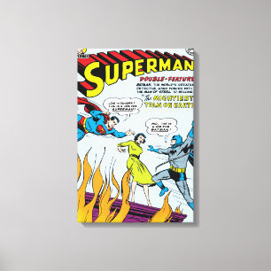 Superman (dubbelfunctie met Batman) Canvas Afdruk