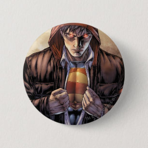 Superman Earth Hoesje - Kleur Ronde Button 5,7 Cm