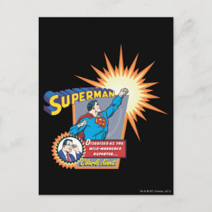 Superman en Clark Kent Briefkaart