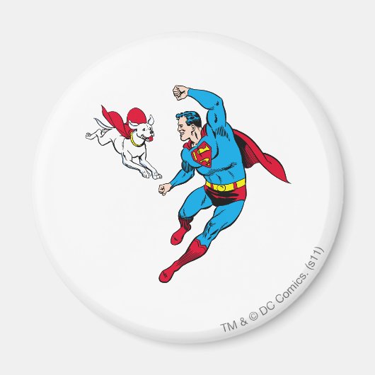 Superman en Krypto 2 Magneet (Voorkant)
