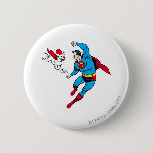 Superman en Krypto 2 Ronde Button 5,7 Cm