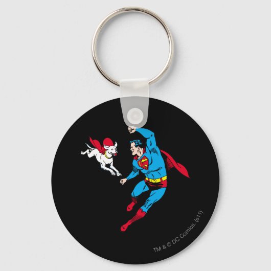 Superman en Krypto 2 Sleutelhanger (Voorkant)