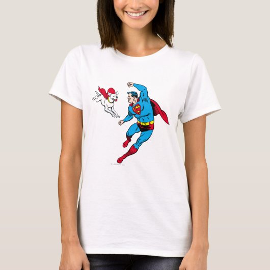 Superman en Krypto 2 T-shirt (Voorkant)
