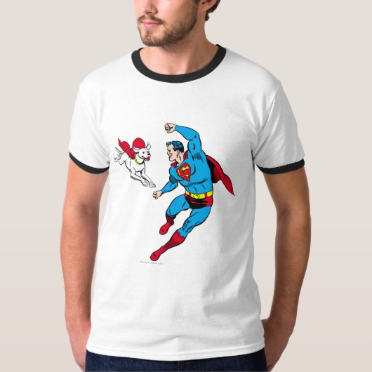 Superman en Krypto 2 T-shirt (Voorkant)