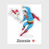 Superman en Krypto Flying Sticker (Vel)