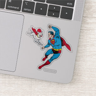 Superman en Krypto Flying Sticker