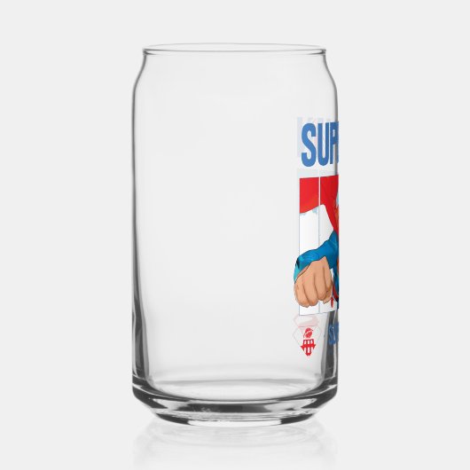 Superman en Krypto nemen vlucht Blikvorm Glas (Rechts)