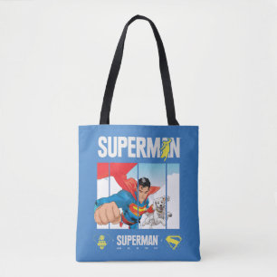 Superman en Krypto nemen vlucht Draagtas