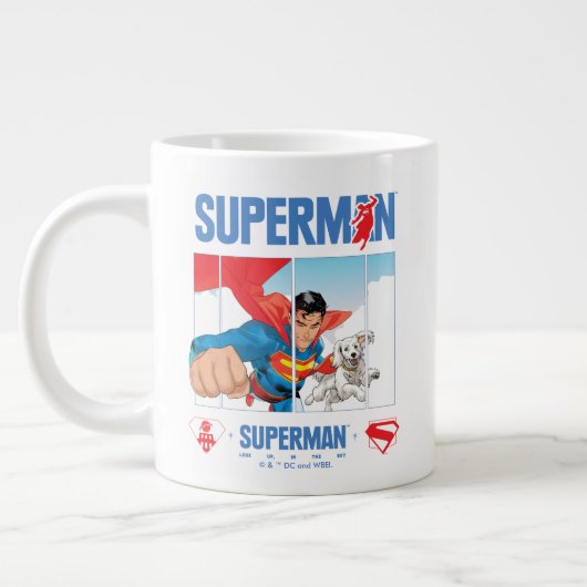 Superman en Krypto nemen vlucht Extra Grote Beker (Links)