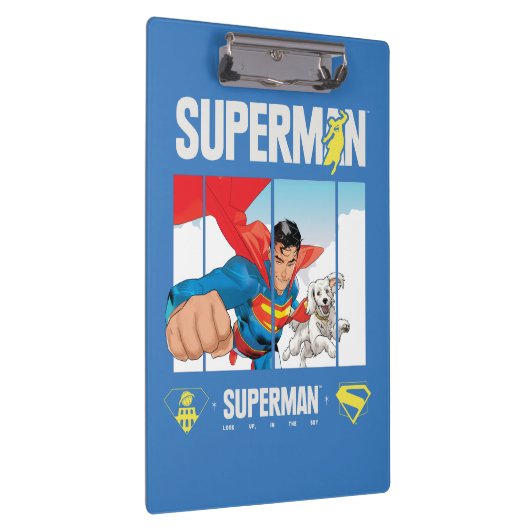 Superman en Krypto nemen vlucht Klembord (Rechts)