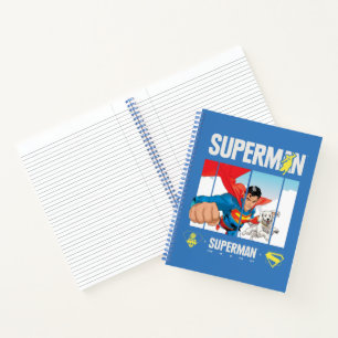 Superman en Krypto nemen vlucht Notitieboek