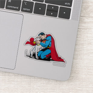 Superman en Krypto Sticker