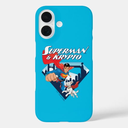 Superman en Krypto stijgen Case-Mate iPhone Case (Achterkant)