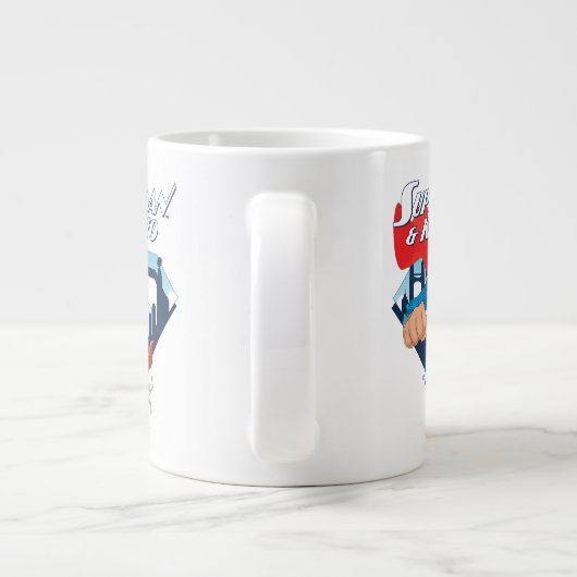 Superman en Krypto stijgen Extra Grote Beker (Achterkant)