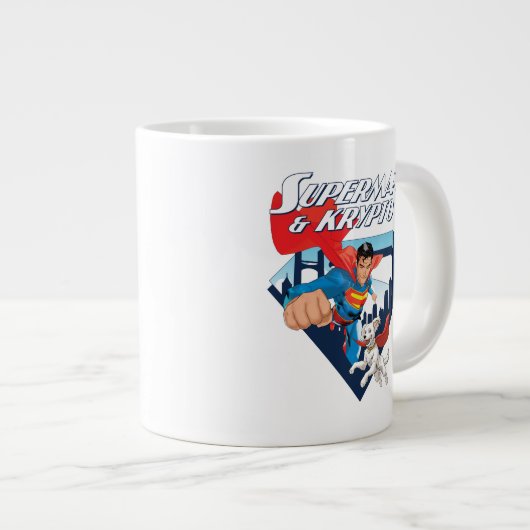 Superman en Krypto stijgen Extra Grote Beker (Voorkant rechts)