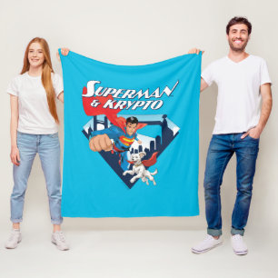 Superman en Krypto stijgen Fleece Deken