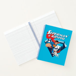 Superman en Krypto stijgen Notitieboek