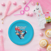 Superman en Krypto stijgen Papieren Bordje (Feest)