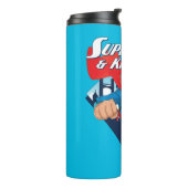 Superman en Krypto stijgen Thermosbeker (Gedraaid links)