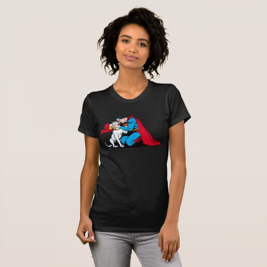 Superman en Krypto T-shirt (Voorkant volledig)