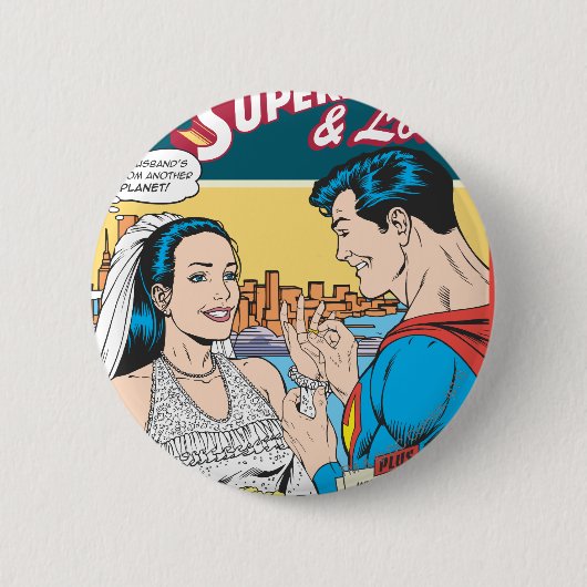 Superman en Lois Comic Ronde Button 5,7 Cm (Voorkant)