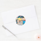 Superman en Lois Comic Ronde Sticker (Envelop)