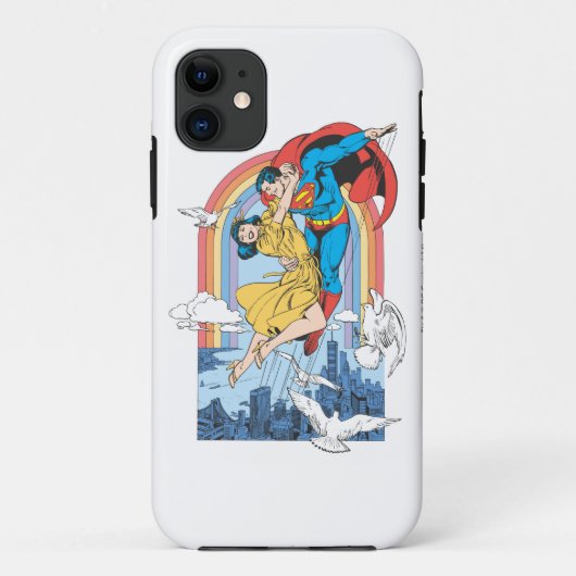 Superman en Lois in Geel Case-Mate iPhone Case (Achterkant)