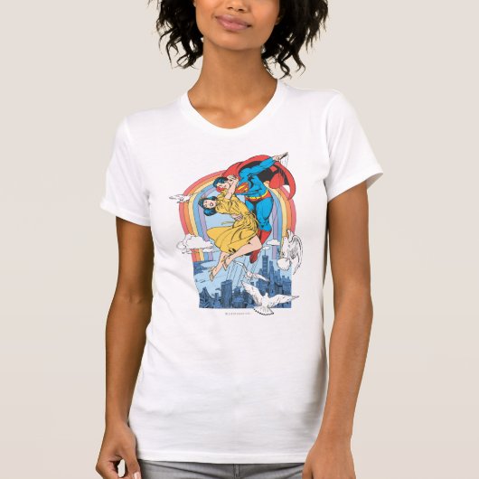 Superman en Lois in Geel T-shirt (Voorkant)