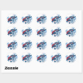 Superman en Map Ronde Sticker (Vel)