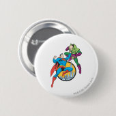 Superman Fights Lex Luthor Ronde Button 5,7 Cm (Voorkant /achterkant)