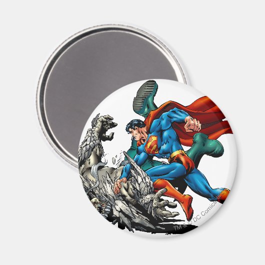 Superman Fights Monster Magneet (Voorkant / Achterkant)