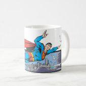Superman Flies Thru City Koffiemok (Voorkant rechts)