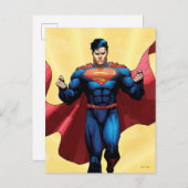 Superman Flying Briefkaart (Voorkant / Achterkant)