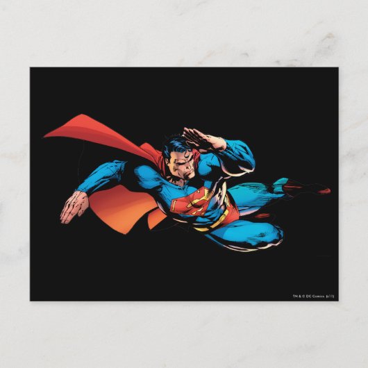 Superman Flying Kick Briefkaart (Voorkant)