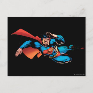 Superman Flying Kick Briefkaart