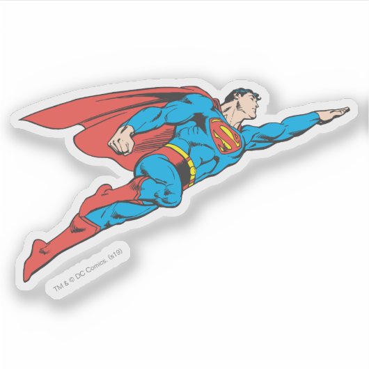 Superman Flying Right Sticker (Voorkant)