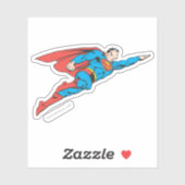Superman Flying Right Sticker (Vel)
